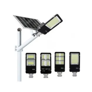 Lampa solara stradala LED cu panou fotovoltaic, suport de prindere si telecomanda 300W/ 400W