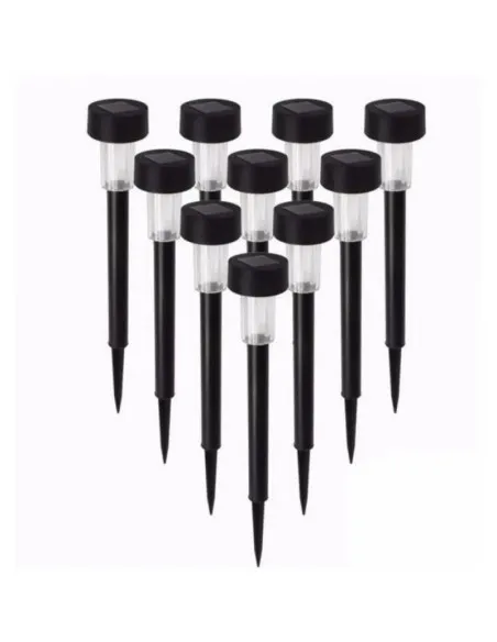 10 buc Lampi solare gradina, LED, exterior din