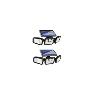Set 2 Lampi cu incarcare Solara 150W Leduri COB Senzor de Miscare Prindere pe Perete