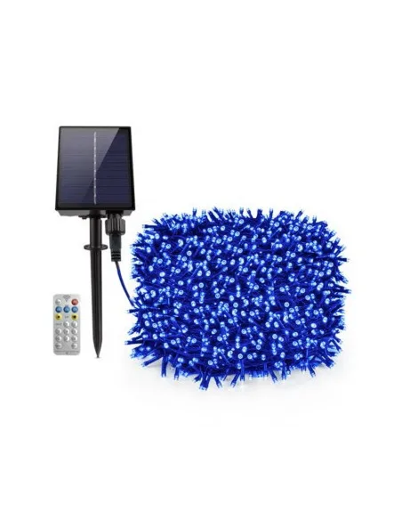 Instalatie 1000 LED cu panou solar mare, 100 M, pentru exterior, model 2024