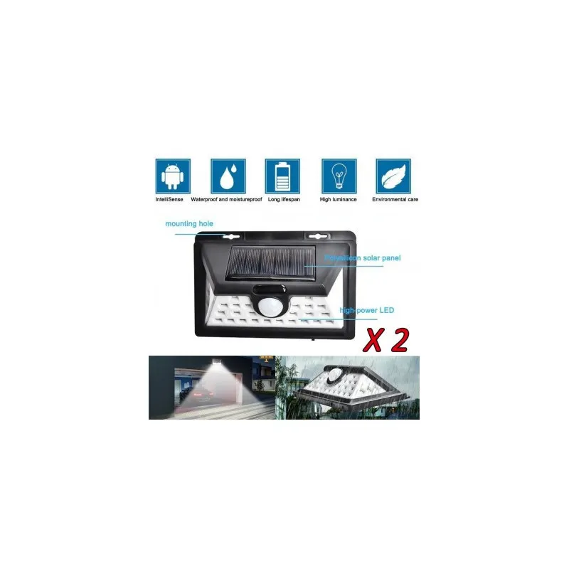 Set 2 x lampa solara 32 LED si senzor de miscare