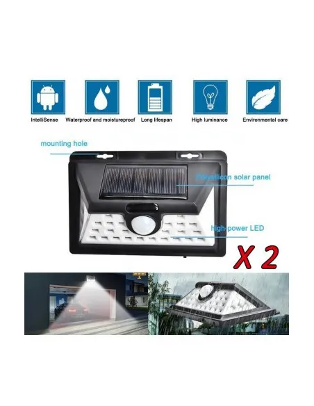 Set 2 x lampa solara 32 LED si senzor de miscare