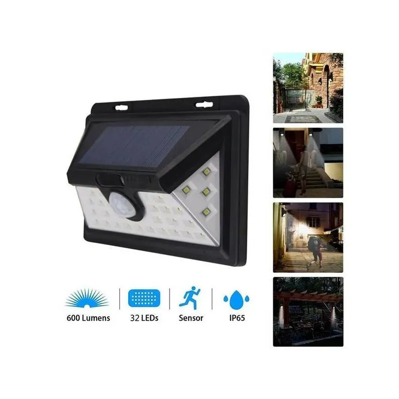 Set 2 x lampa solara 32 LED si senzor de miscare