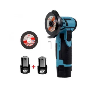 Mini Polizor Unghiular Electric cu 2 Acumulator,Flex Portabil, 12V, Disc 76MM