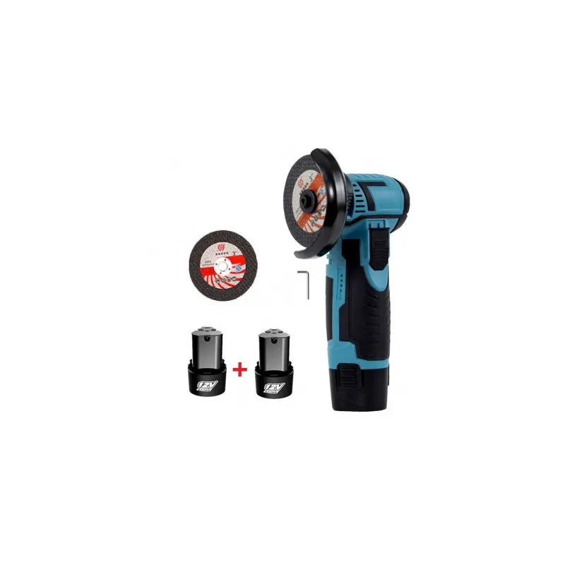 Mini Polizor Unghiular Electric cu 2 Acumulator,Flex Portabil, 12V, Disc 76MM