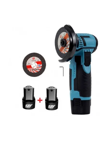 Mini Polizor Unghiular Electric cu 2 Acumulator,Flex Portabil, 12V, Disc 76MM