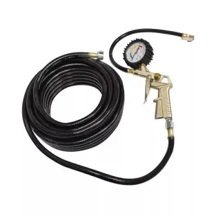 Furtun umflat roti cu manometru ext fi 10.5mm 13m