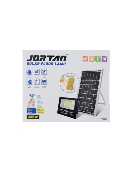 Proiector cu panou solar mare JORTAN, 50/100/150/400/600/1200W, led, Senzor lumina, tehnologie 2025