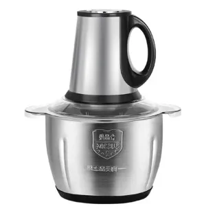 Tocator Electric 300W pentru Carne și Legume, 4 Lame Inox, 5L, Argintiu