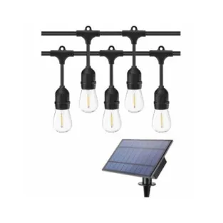 Ghirlanda Luminoasa SOLARA, 10 Metri cu 10 becuri, Alb Cald, PREMIUM