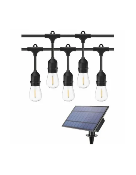 Ghirlanda Luminoasa SOLARA, 10 Metri cu 10 becuri, Alb Cald, PREMIUM