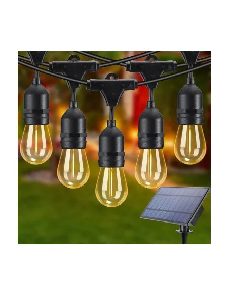 Ghirlanda Luminoasa SOLARA, 10 Metri cu 10 becuri, Alb Cald, PREMIUM