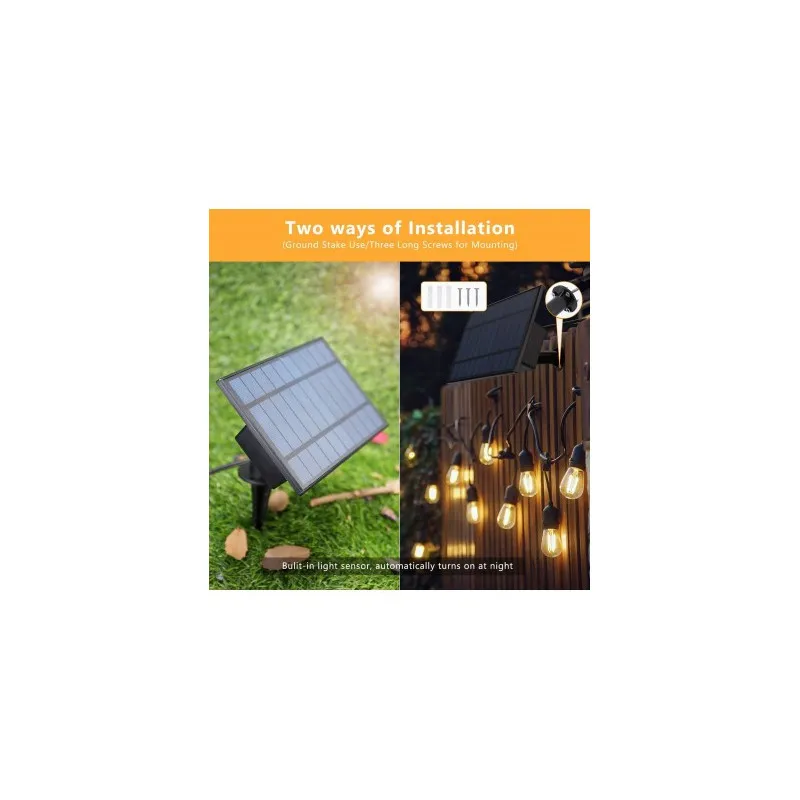 Ghirlanda Luminoasa SOLARA, 10 Metri cu 10 becuri, Alb Cald, PREMIUM