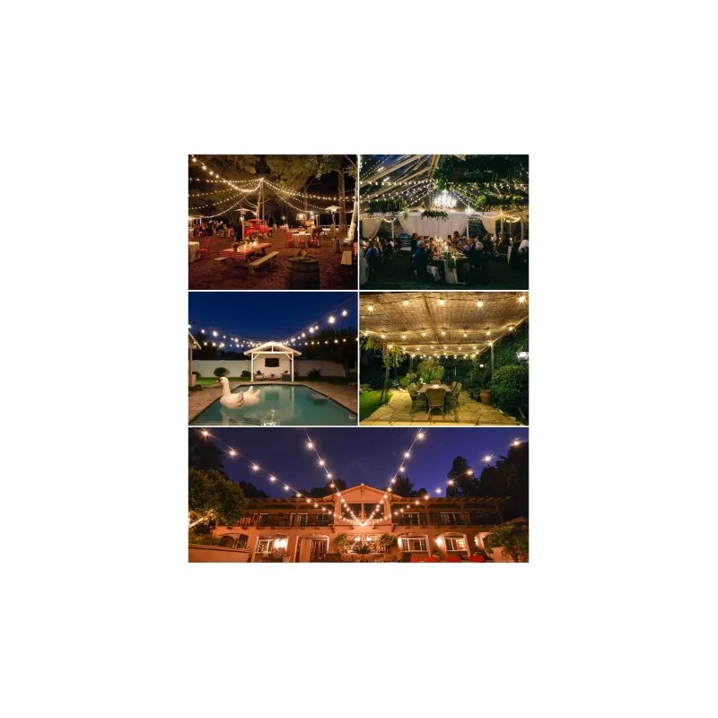 Ghirlanda Luminoasa SOLARA, 10 Metri cu 10 becuri, Alb Cald, PREMIUM