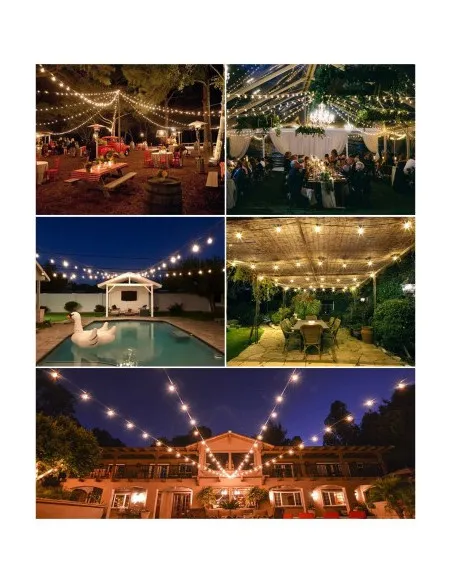 Ghirlanda Luminoasa SOLARA, 10 Metri cu 10 becuri, Alb Cald, PREMIUM