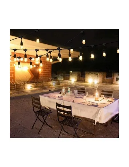 Ghirlanda Luminoasa SOLARA, 10 Metri cu 10 becuri, Alb Cald, PREMIUM