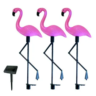 Set 3 x Lampa solara pentru gradina, 52 cm, Flamingo