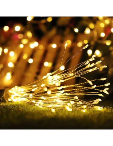 Set 2 x Lampa Solara Artificii cu Suport Metalic