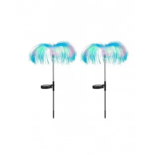 Set 2 x Lampa solara tip meduza cu fibra optica LED RGB 2