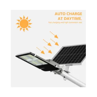 Lampa solara stradala LED cu panou fotovoltaic, suport de prindere si telecomanda 300W/ 400W 2