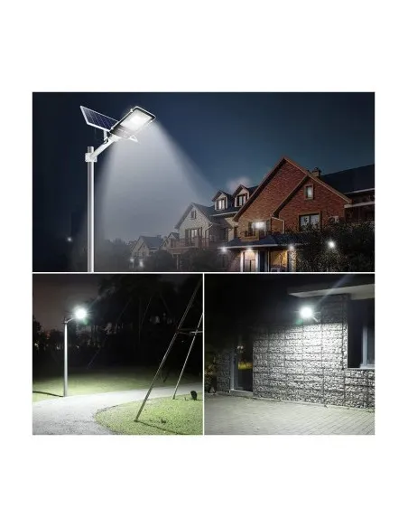Lampa solara stradala LED cu panou fotovoltaic, suport de prindere si telecomanda 300W/ 400W