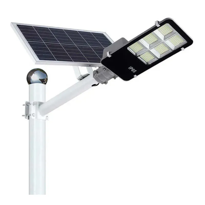 Lampa solara stradala LED cu panou fotovoltaic, suport de prindere si telecomanda 300W/ 400W