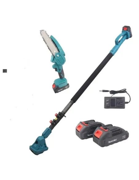 Mini Drujba 6 inch cu Brat Telescopic 2m, 48V, 2 Acumulatori, Unghi Reglabil de taiere