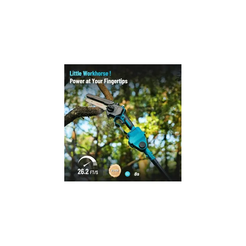 Mini Drujba 6 inch cu Brat Telescopic 2m, 48V, 2 Acumulatori, Unghi Reglabil de taiere-08