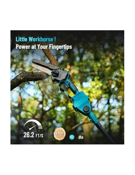 Mini Drujba 6 inch cu Brat Telescopic 2m, 48V, 2 Acumulatori, Unghi Reglabil de taiere-08