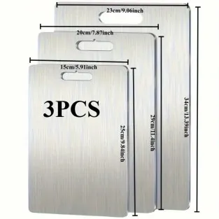 Set 3 tocătoare din titan, impermeabile, cu utilizare pe ambele fețe – 34×23 / 30×20 / 24×15 cm