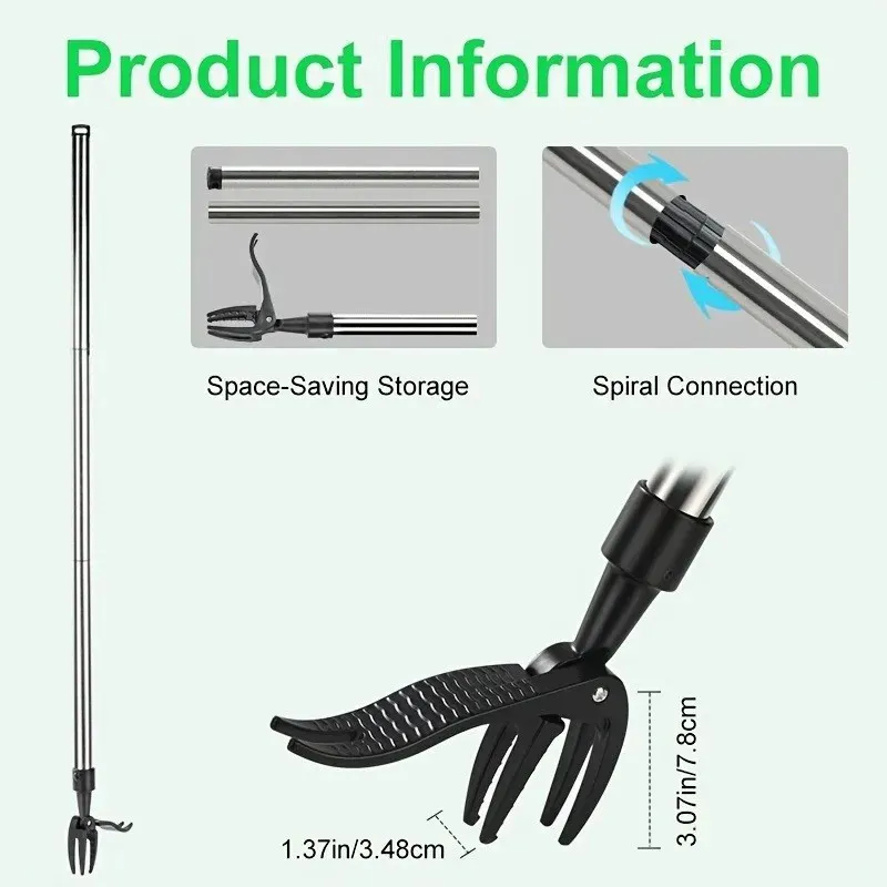 Unealta de scos buruieni cu 4 tije si maner reglabil