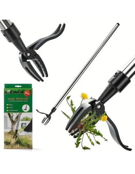 Unealta de scos buruieni cu 4 tije si maner reglabil