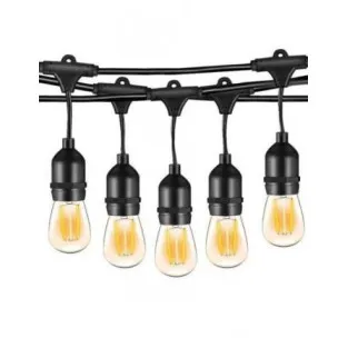 Ghirlanda Luminoasa, 20 Metri cu 20 Becuri, interconectabila, 2 filamente pe bec, 220V