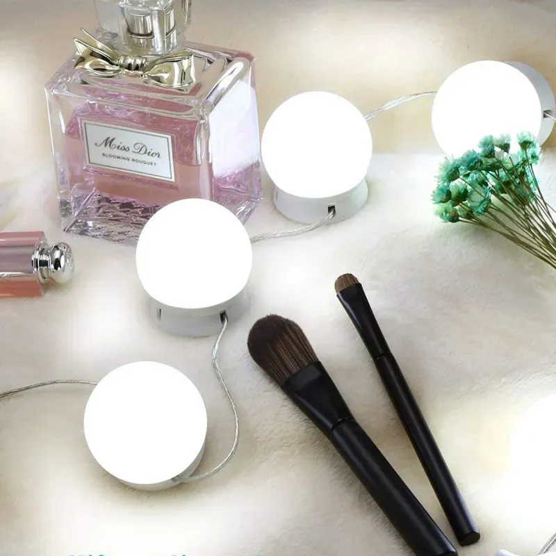 Set 10 becuri LED pentru oglinda make-up, cu
