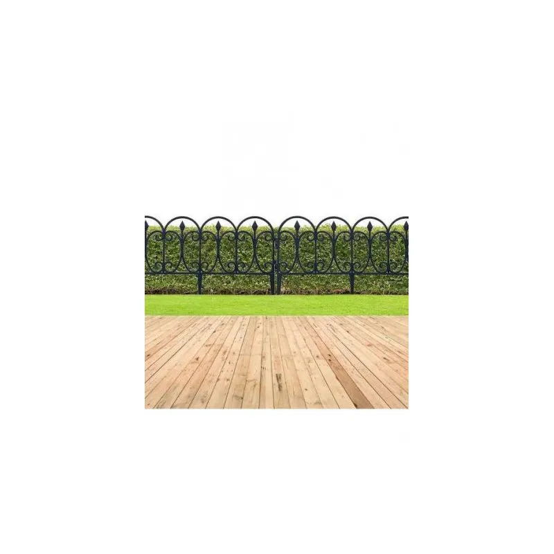 Set 10 garduri decorative pentru gradina 60x32cm, NEGRU