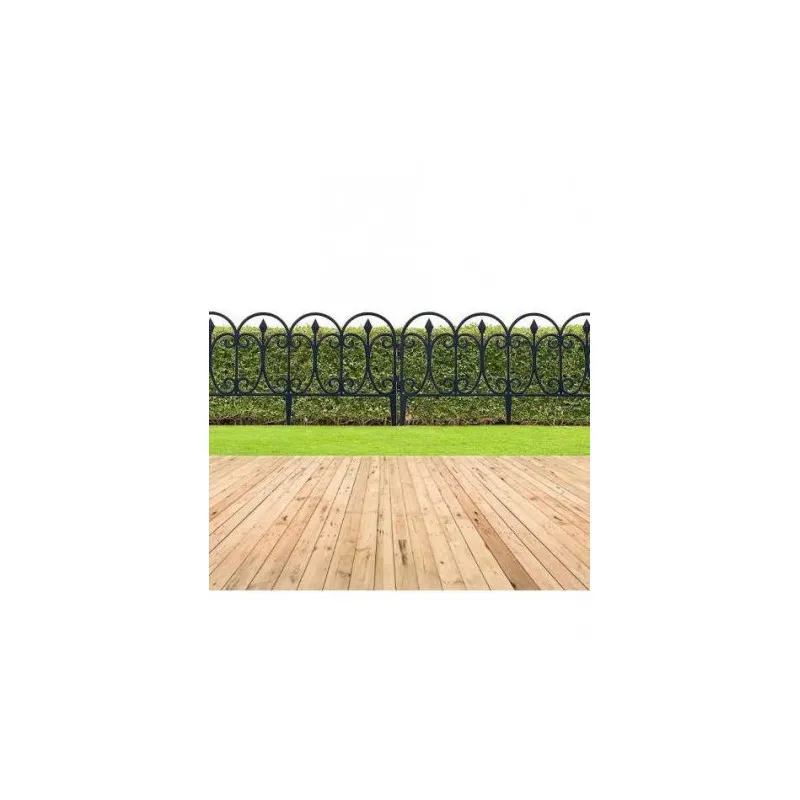 Set 10 garduri decorative pentru gradina 60x32cm, NEGRU