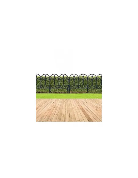 Set 10 garduri decorative pentru gradina 60x32cm, NEGRU