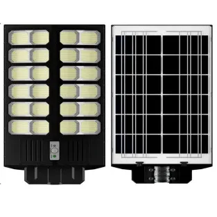 Lampa solara stradala dubla Jortan 2000W, telecomanda, suport metalic