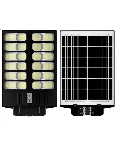 Lampa solara stradala dubla Jortan 2000W, telecomanda, suport metalic