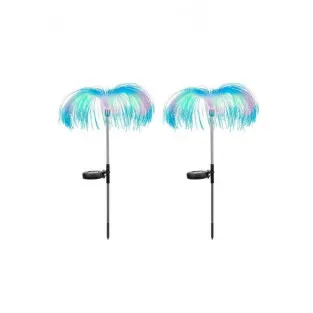 Set 2 x Lampa solara tip meduza cu fibra optica LED RGB 2