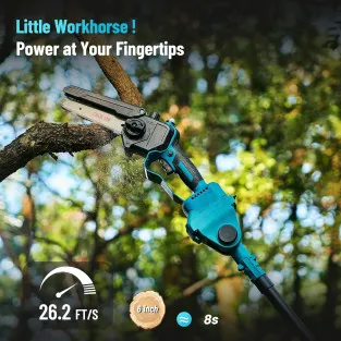 Mini Drujba 6 inch cu Brat Telescopic 2m, 48V, 2 Acumulatori, Unghi Reglabil de taiere-08 2