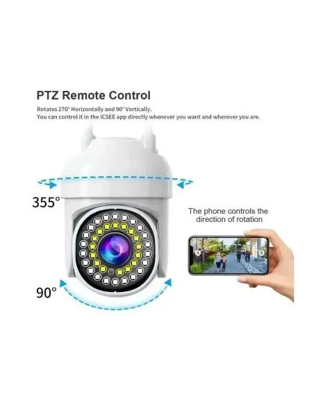 Camera WiFi JORTAN JTZ-8161QJ 2MP Compacta 355° Waterproof