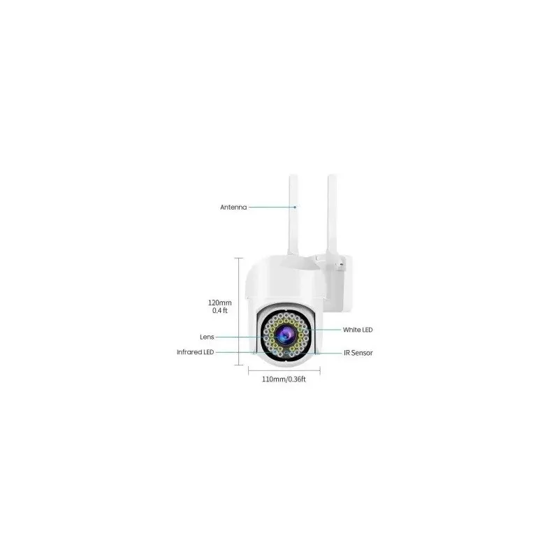 Camera WiFi JORTAN JTZ-8161QJ 2MP Compacta 355° Waterproof