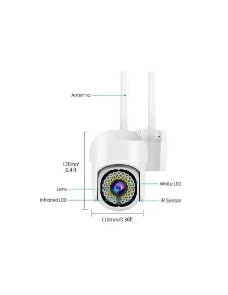 Camera WiFi JORTAN JTZ-8161QJ 2MP Compacta 355° Waterproof