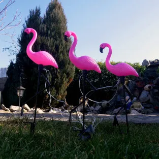 Set 3 x Lampa solara pentru gradina, 52 cm, Flamingo 2