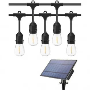 Ghirlanda Luminoasa SOLARA, 10 Metri cu 10 becuri, Alb Cald, PREMIUM