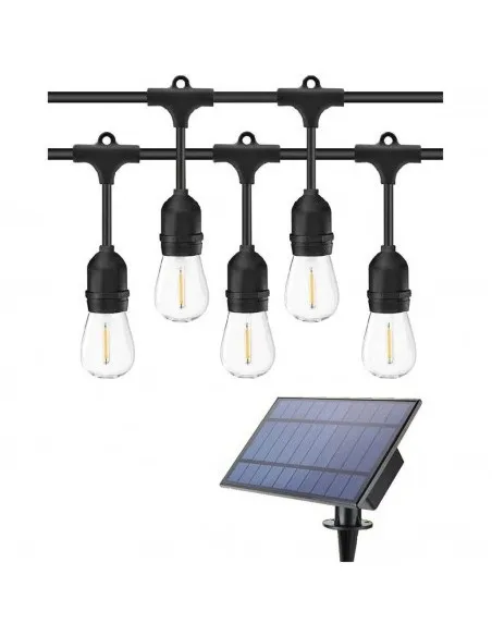 Ghirlanda Luminoasa SOLARA, 10 Metri cu 10 becuri, Alb Cald, PREMIUM
