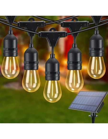 Ghirlanda Luminoasa SOLARA, 10 Metri cu 10 becuri, Alb Cald, PREMIUM