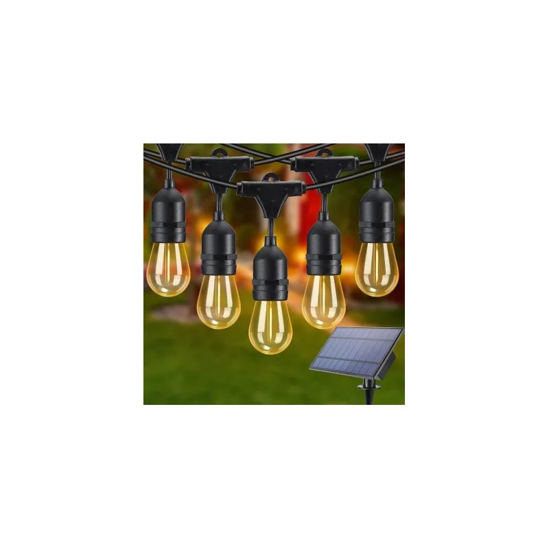 Ghirlanda Luminoasa SOLARA, 10 Metri cu 10 becuri, Alb Cald, PREMIUM