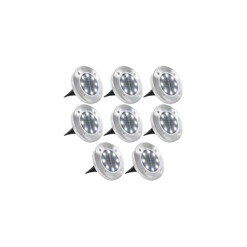 Set 8 x lampa solara cu 4 LED si senzor de lumina